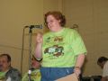 Mary Rose Orlans announces the raffle prize winners