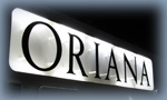 Oriana's lit sign