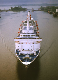 Black Watch having just entered the Kiel Canal