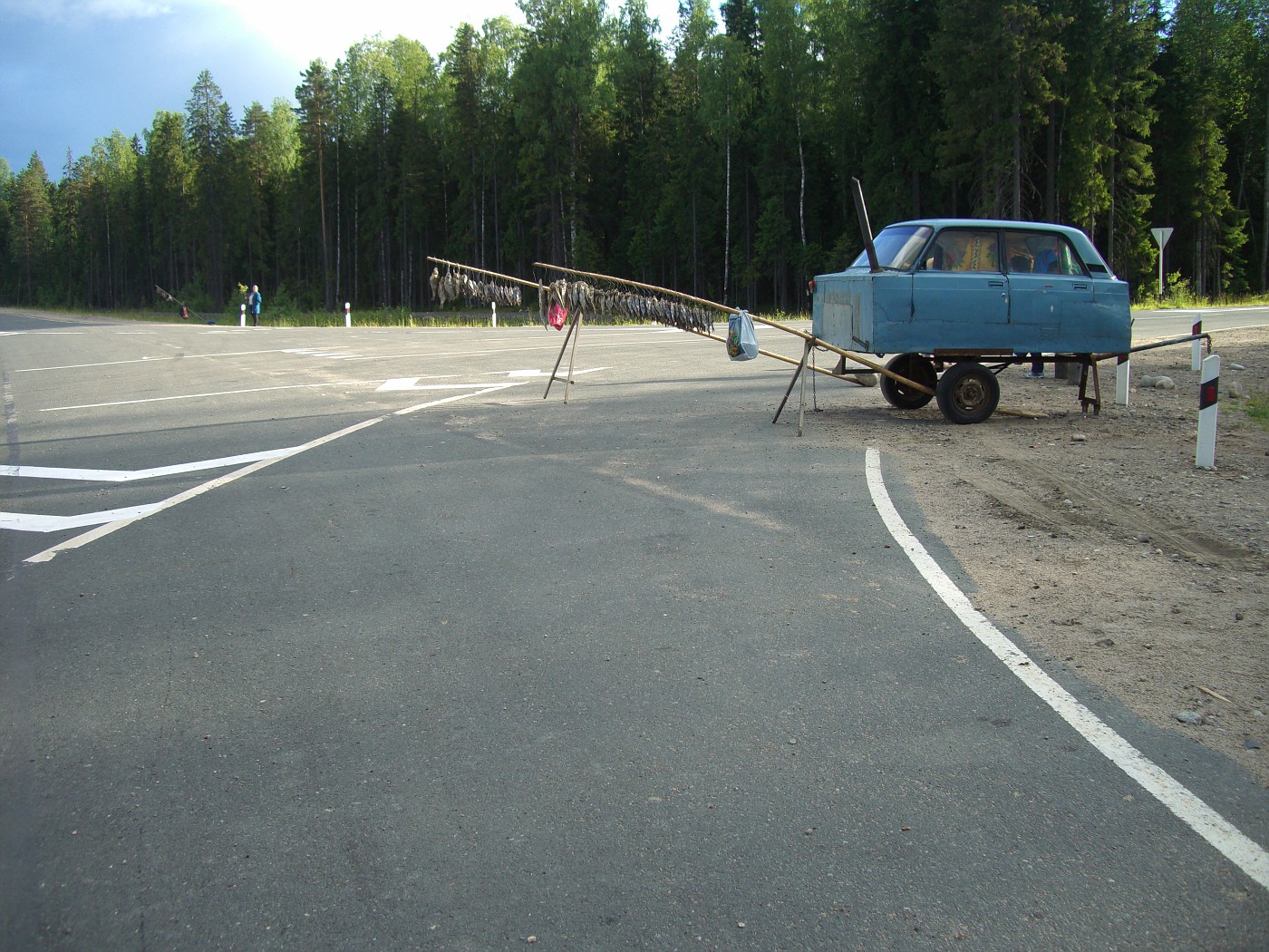 Trockenfisch Verkauf an der Straße