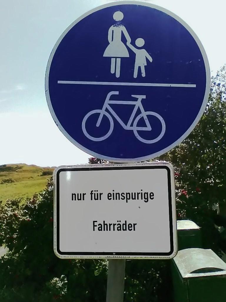 ...nur für einspurige Fahrräder