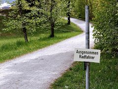 Ausgenommen Radfahrer