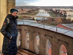 Blick von der Frauenkirche auf die Elbe