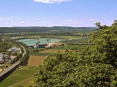 Blick vom Bismarckturm auf Kieswerk