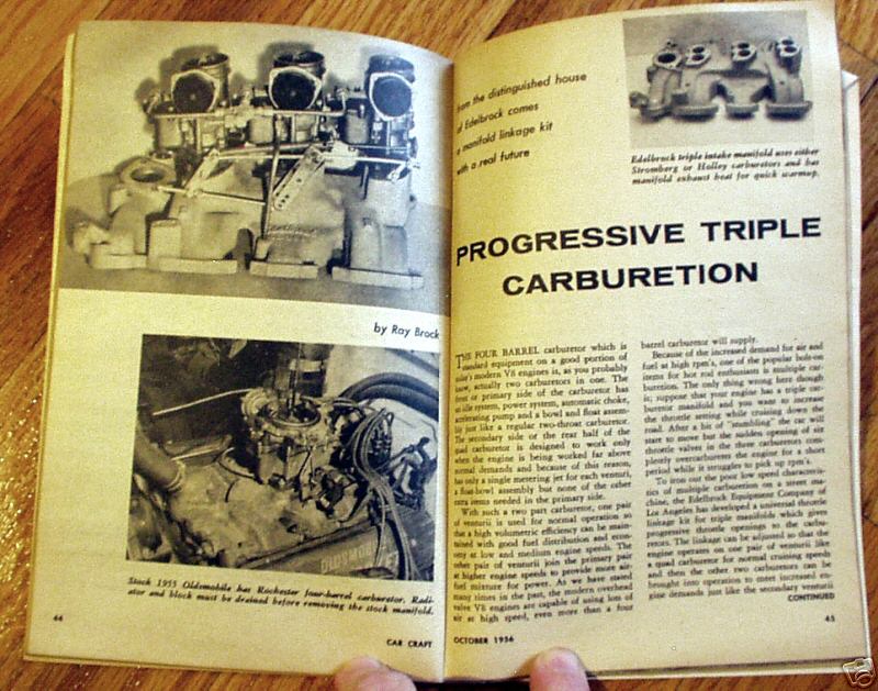 Photo CAR CRAFT mag Oct 195607 Car Craft magazine album Rik