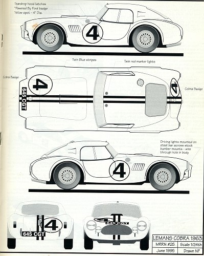 Shelby cobra чертежи