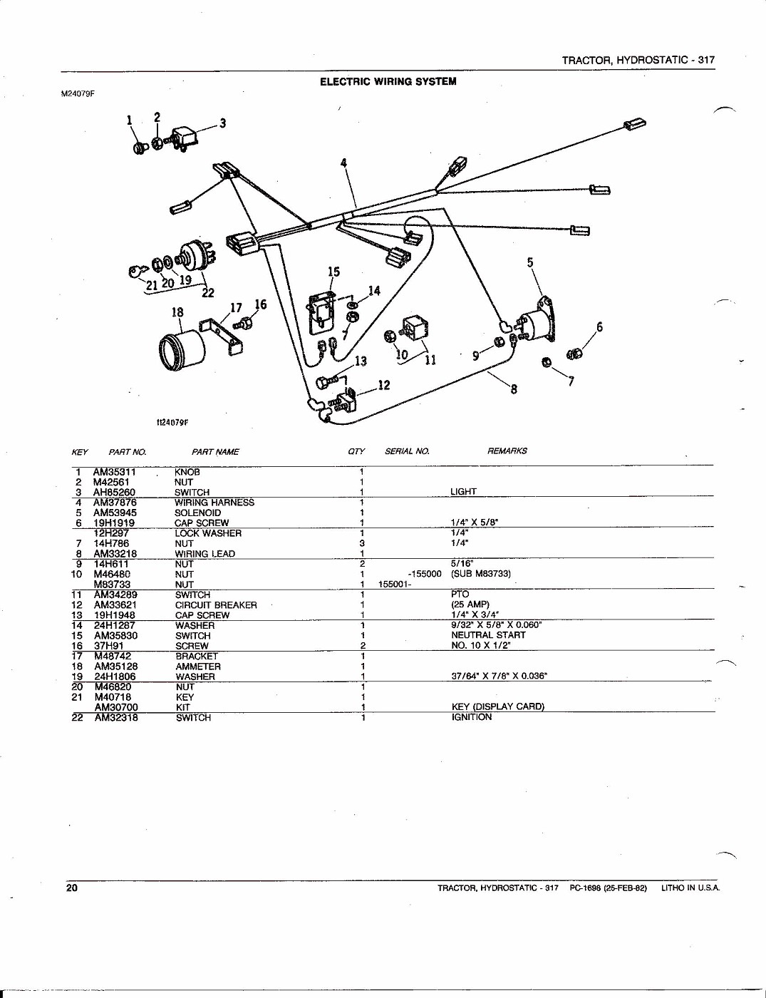 Photo John Deere 317 Hydrostatic Tractor Parts Catalog 022 John