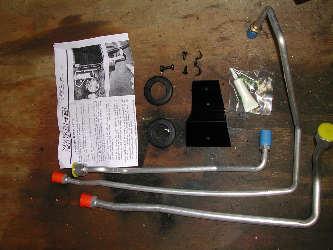 Photo replacement hard lines.They attach to the condenser and receiver