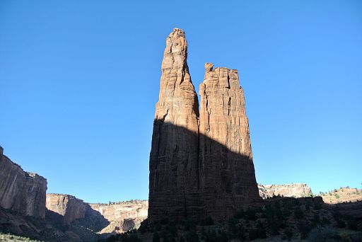 Spider Rock in late afternoon