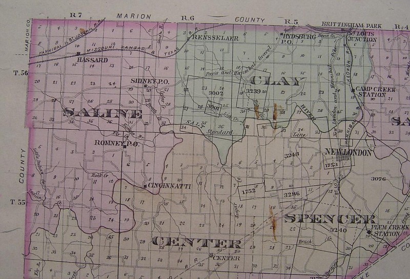 Township Overview Maps 1878 Ralls Co Missouri album Iowaz iowaz