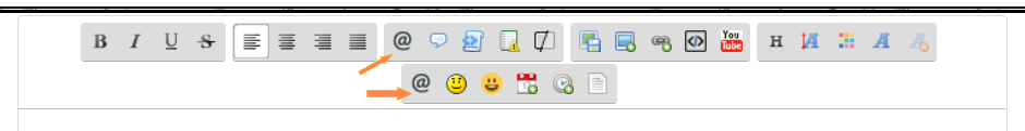 2 Mention symbols on the toolbar Mentionsymbol-vi