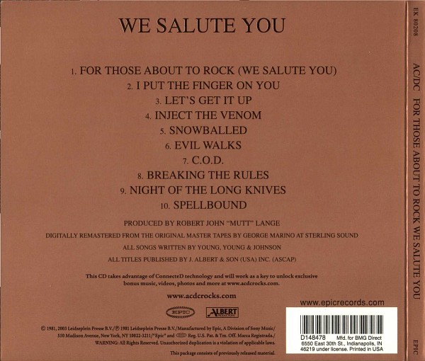 Photo: [AllCDCovers] acdc for those about to rock we salute you ...