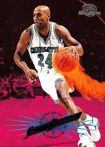 Dell Curry 1996-97 Skybox Autographics Hornets Signed Auto Autographed Card