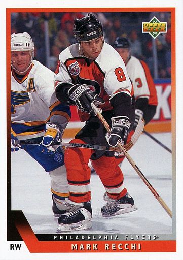 Eric Desjardins autographed hockey card (Philadelphia Flyers, FT