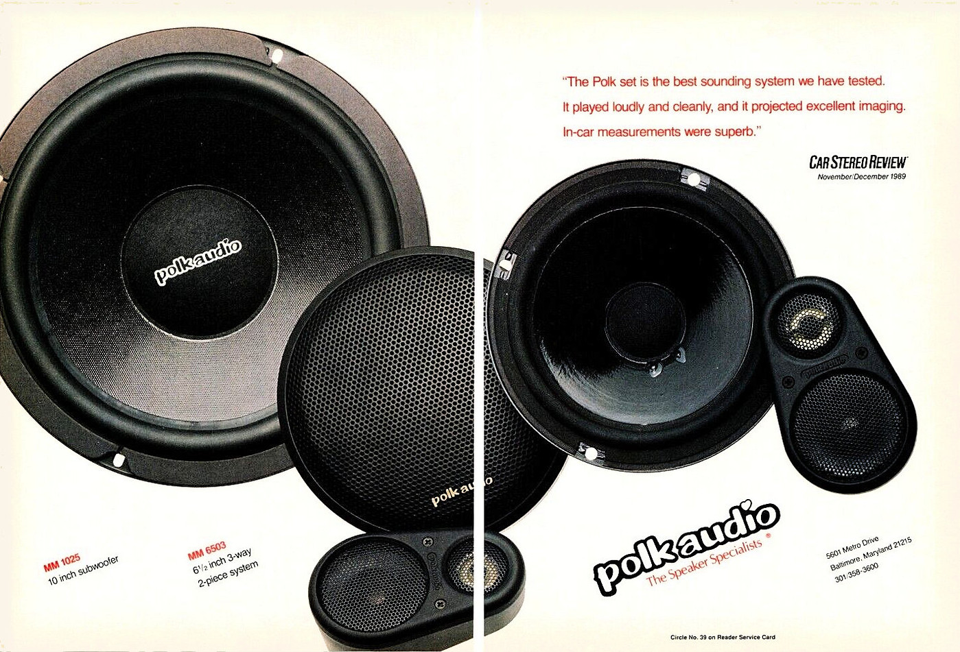 Photo Polk Audio 01 Vintage Car Audio Advertising album