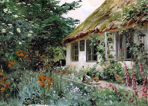 A Colorful Garden at the Whitewashed House (1898)