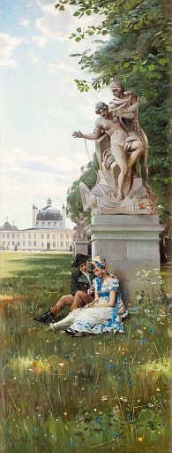 Romantic Scene from Fredensborg Park (1894)