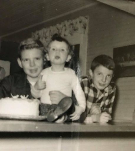 Quinton, Tammy, Terry-Tammy's 2nd birthday Dec 1961