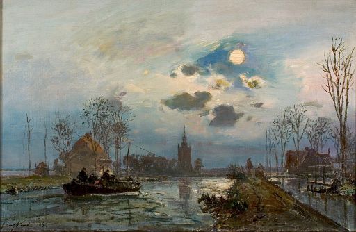 Moonlight near Overschie (1864)