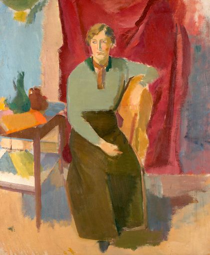 Sitting Woman in a Green Blouse (1918-19)