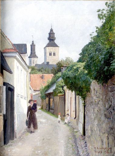 Cityscape of Visby (1912)