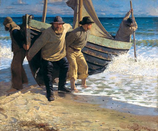 Launching the Boat, Skagen (1884)