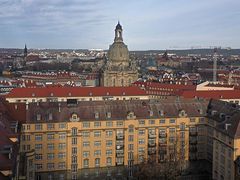 Blick von der Kreuzkirche zur Frauenkirche