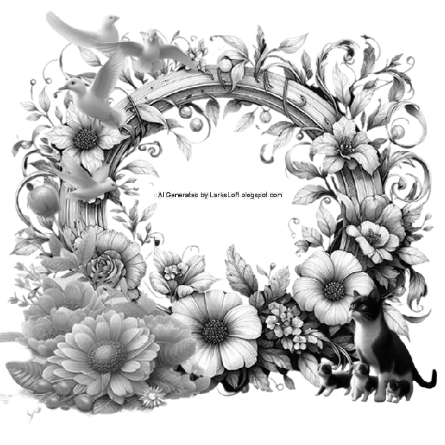 floral greyscale